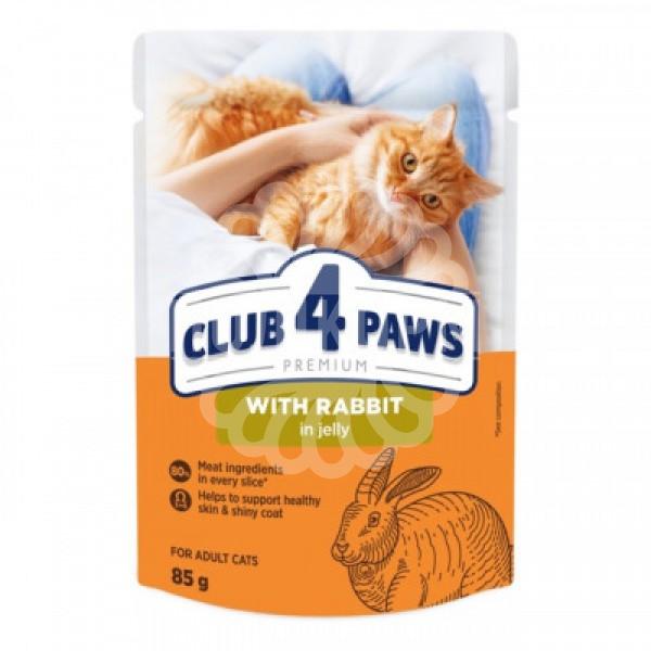 Клуб 4 Лапи - вологий корм із кроликом у желе для дорослих котів
