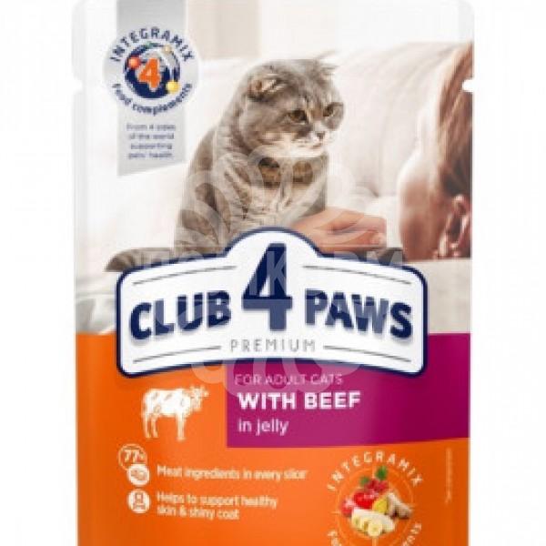 Клуб 4 Лапи - вологий корм з яловичиною в желе для дорослих котів
