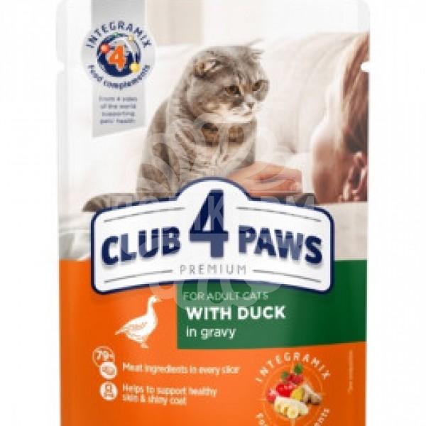 Клуб 4 Лапи - вологий корм з качкою в соусі для дорослих котів