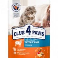 Клуб 4 Лапи - вологий корм з ягням у соусі для дорослих котів thumb image 1