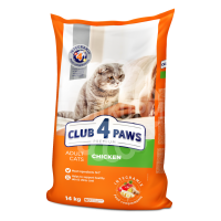 Club 4 Paws Premium Adult Cats Chicken Пвнораціонний сухий корм для дорослих котів з куркою. thumb image 1