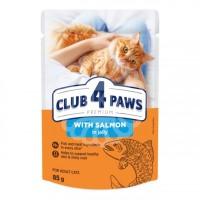 Клуб 4 Лапи - вологий корм із лососем у желе для дорослих котів thumb image 1